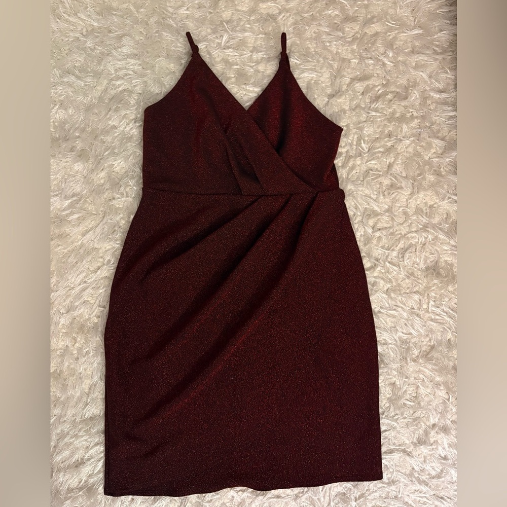 Elegant Burgundy Mini Dress